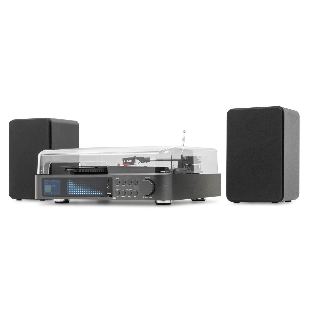 Audizio Norfolk - Tocadiscos de Alta Fidelidad con Altavoces Estéreo y Sintonizador DAB+ - Tempo Shop