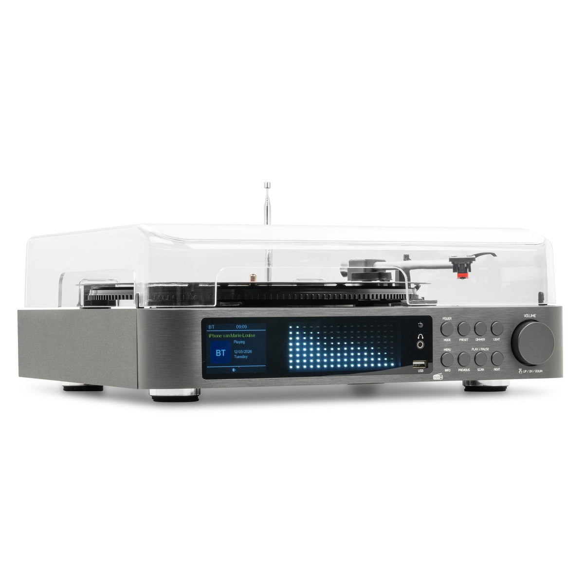 Audizio Norfolk - Tocadiscos de Alta Fidelidad con Altavoces Estéreo y Sintonizador DAB+ - Tempo Shop