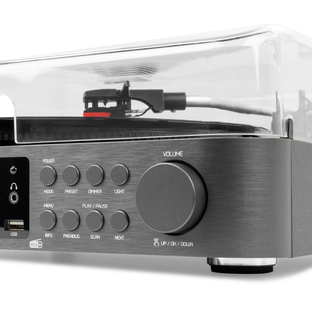Audizio Norfolk - Tocadiscos de Alta Fidelidad con Altavoces Estéreo y Sintonizador DAB+ - Tempo Shop