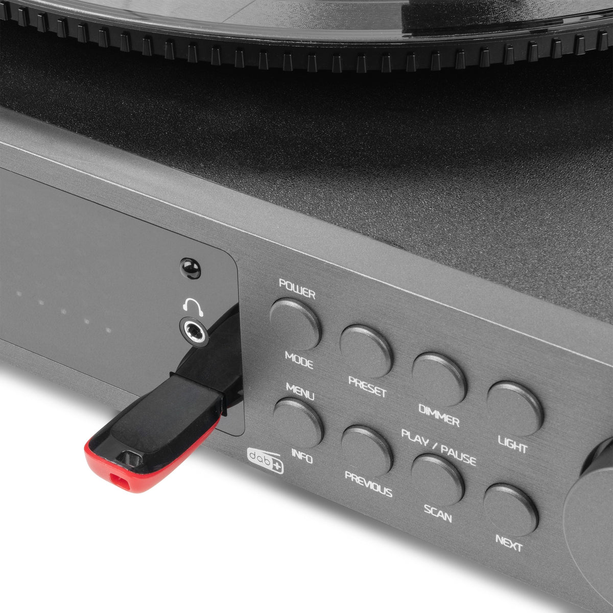 Audizio Norfolk - Tocadiscos de Alta Fidelidad con Altavoces Estéreo y Sintonizador DAB+ - Tempo Shop