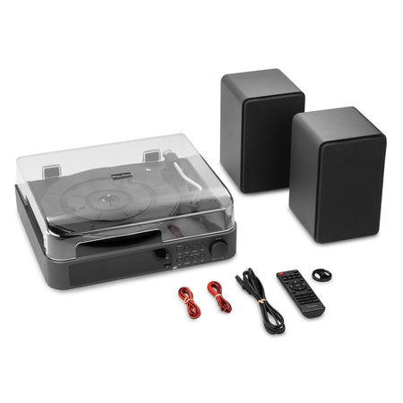 Audizio Norfolk - Tocadiscos de Alta Fidelidad con Altavoces Estéreo y Sintonizador DAB+ - Tempo Shop