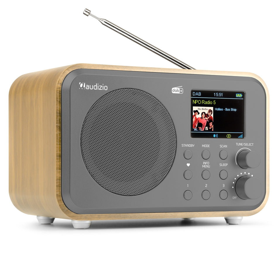 Audizio Milan - DAB+ Digital Radio with Battery and Bluetooth in Bamboo