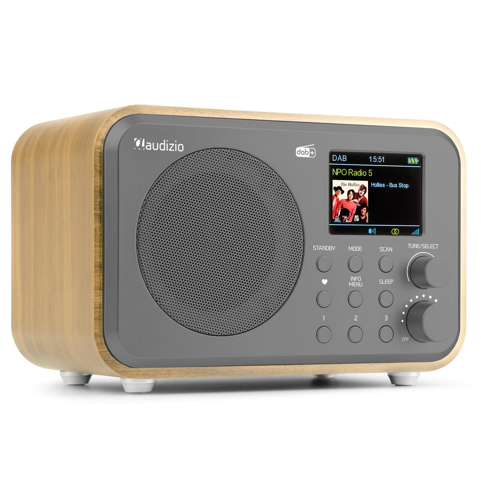 Audizio Milan - DAB+ Digital Radio with Battery and Bluetooth in Bamboo