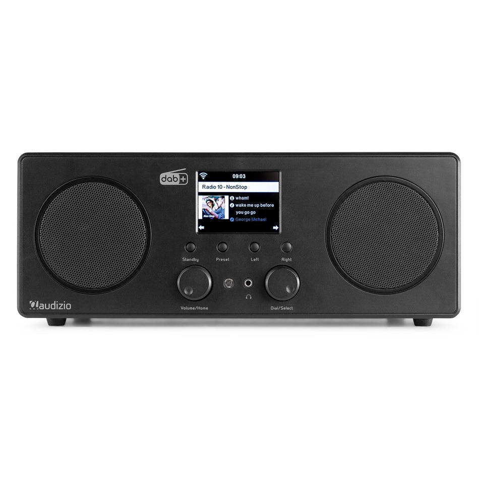 Audizio Bari - Stereo Radio with WiFi Internet, DAB+, FM and Bluetooth in Black