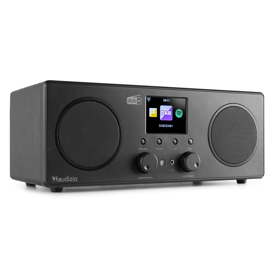 Audizio Bari - Stereo Radio with WiFi Internet, DAB+, FM and Bluetooth in Black