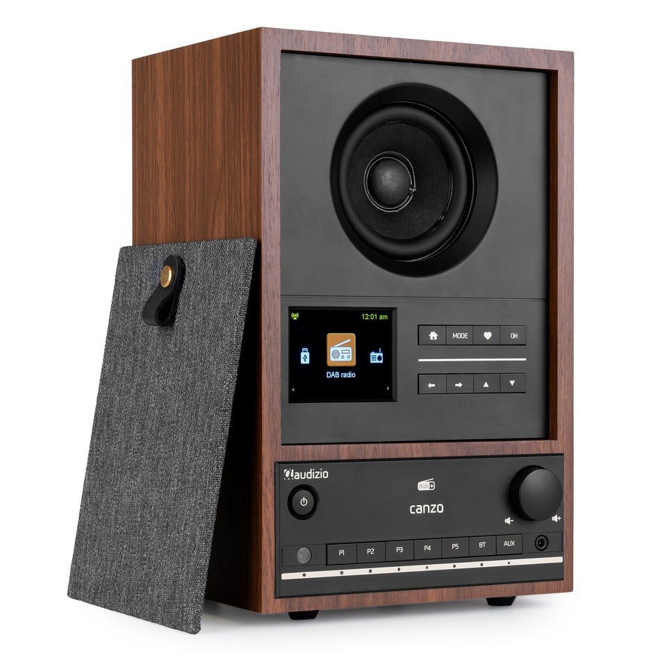 Audizio Canzo - Internet Radio with DAB+, FM and Bluetooth in Walnut Finish