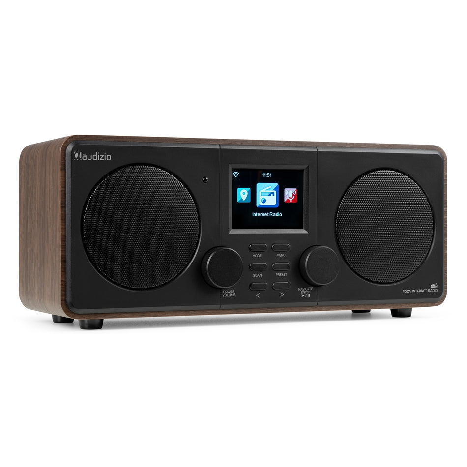 Audizio Foza - Stereo Radio with WiFi Internet, DAB+, FM and Bluetooth in Wood Finish