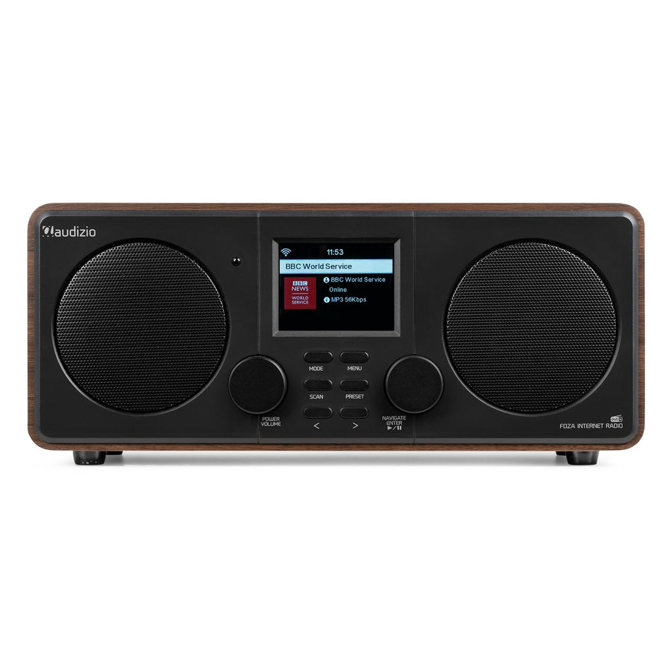 Audizio Foza - Stereo Radio with WiFi Internet, DAB+, FM and Bluetooth in Wood Finish