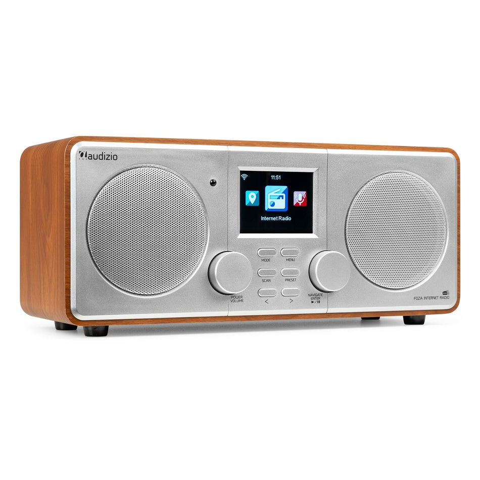 Audizio Foza - WIFI Internet Stereo Radio with DAB+, FM and Bluetooth Silver