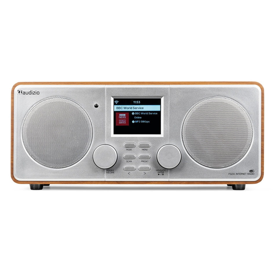 Audizio Foza - WIFI Internet Stereo Radio with DAB+, FM and Bluetooth Silver