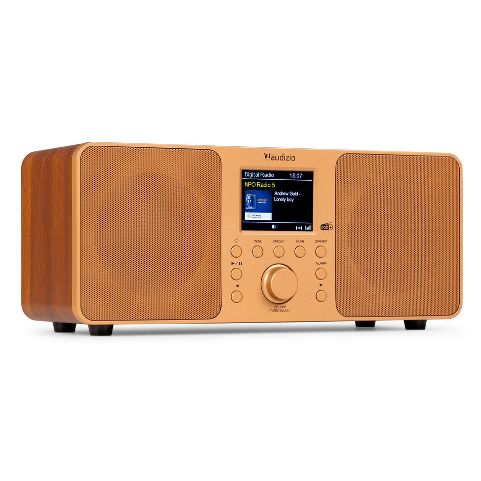 Audizio Genua - DAB+/FM Stereo Radio with Bluetooth and High Quality Sound in Copper Color