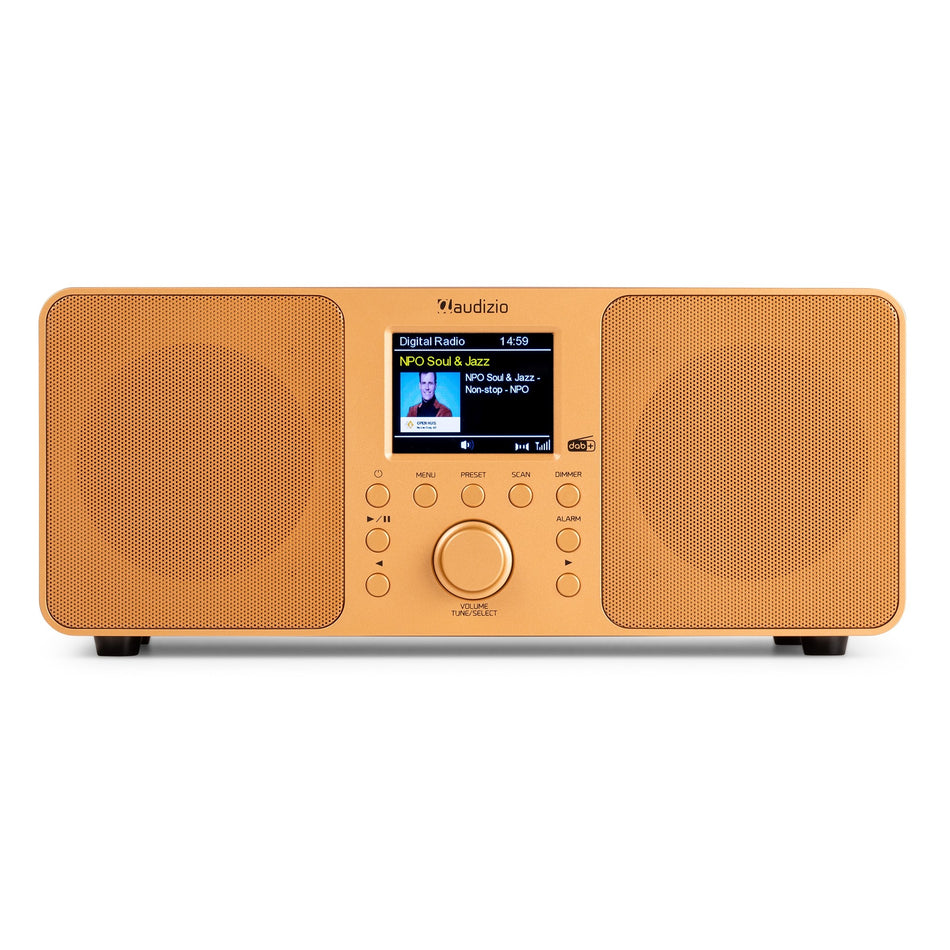 Audizio Genua - DAB+/FM Stereo Radio with Bluetooth and High Quality Sound in Copper Color