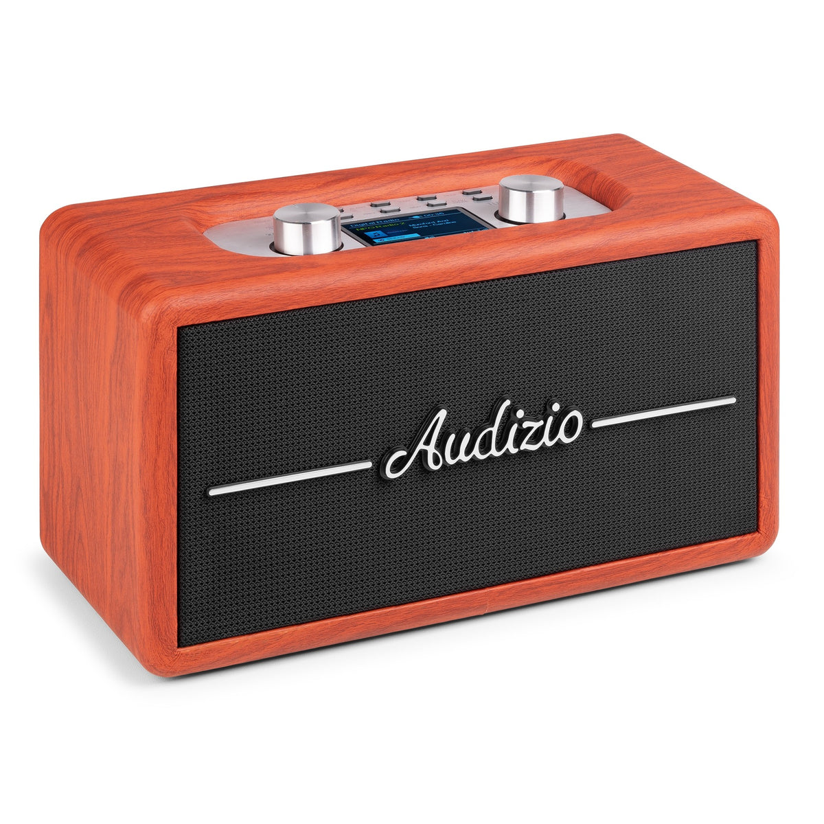 Audizio Tune60 - Radio portátil DAB+ y FM de estilo retro en madera de cereza con Bluetooth 5.0 y 40W - Tempo Shop