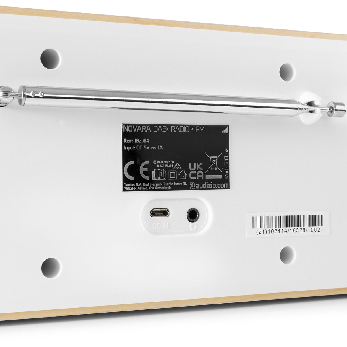 Audizio Novara - Radio estéreo DAB+ en color blanco - Tempo Shop