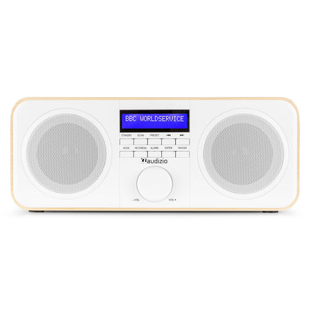 Audizio Novara - Radio estéreo DAB+ en color blanco - Tempo Shop