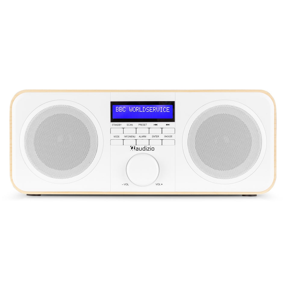 Audizio Novara - Radio estéreo DAB+ en color blanco - Tempo Shop