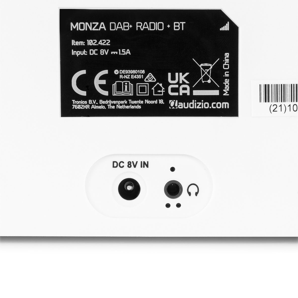 Audizio Monza DAB+ Radio estéreo Blanca - Sonido digital y Bluetooth - Tempo Shop