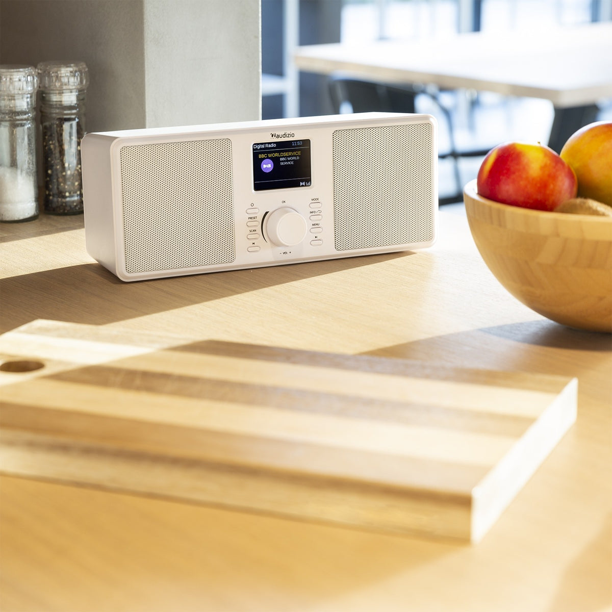 Audizio Monza DAB+ Radio estéreo Blanca - Sonido digital y Bluetooth - Tempo Shop