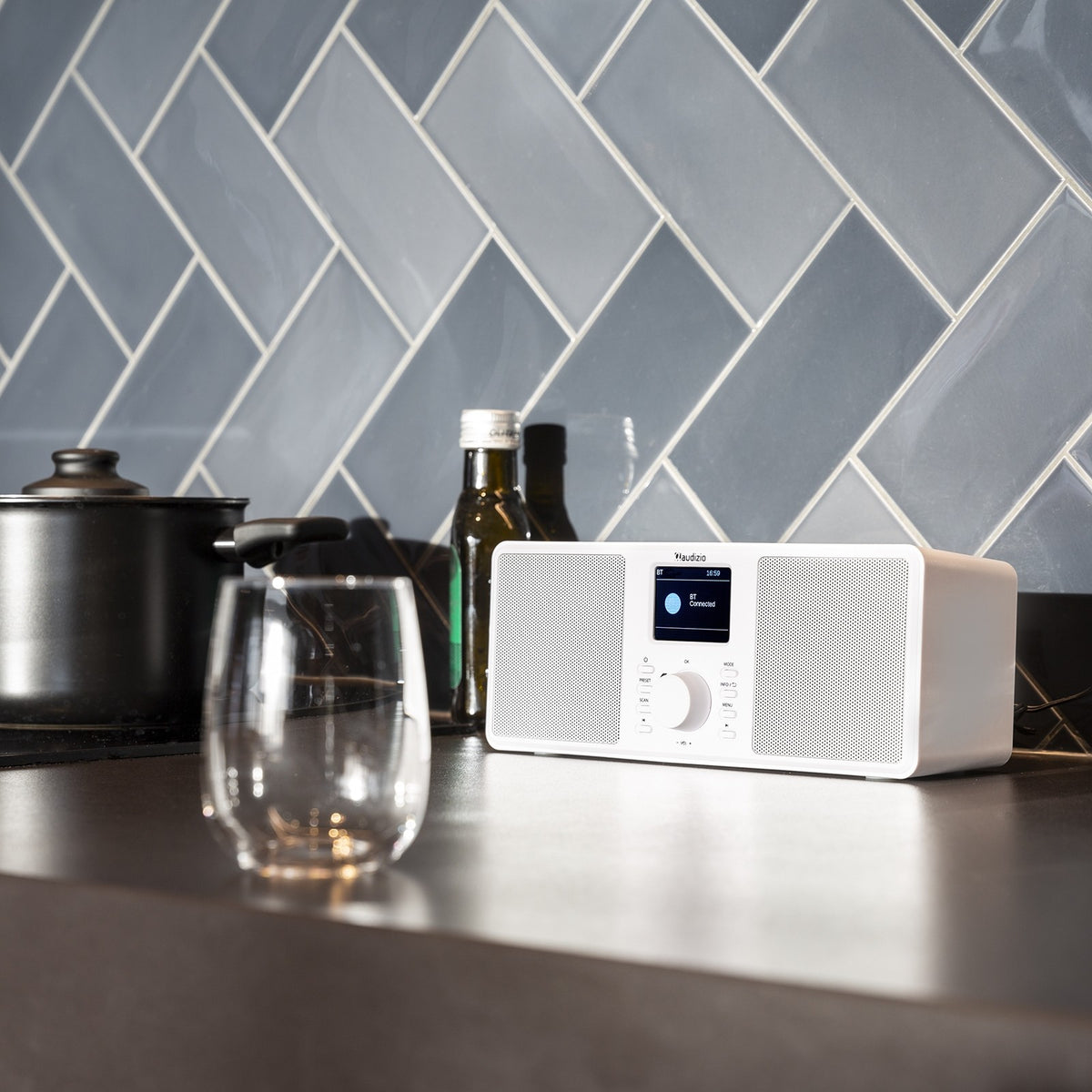 Audizio Monza DAB+ Radio estéreo Blanca - Sonido digital y Bluetooth - Tempo Shop