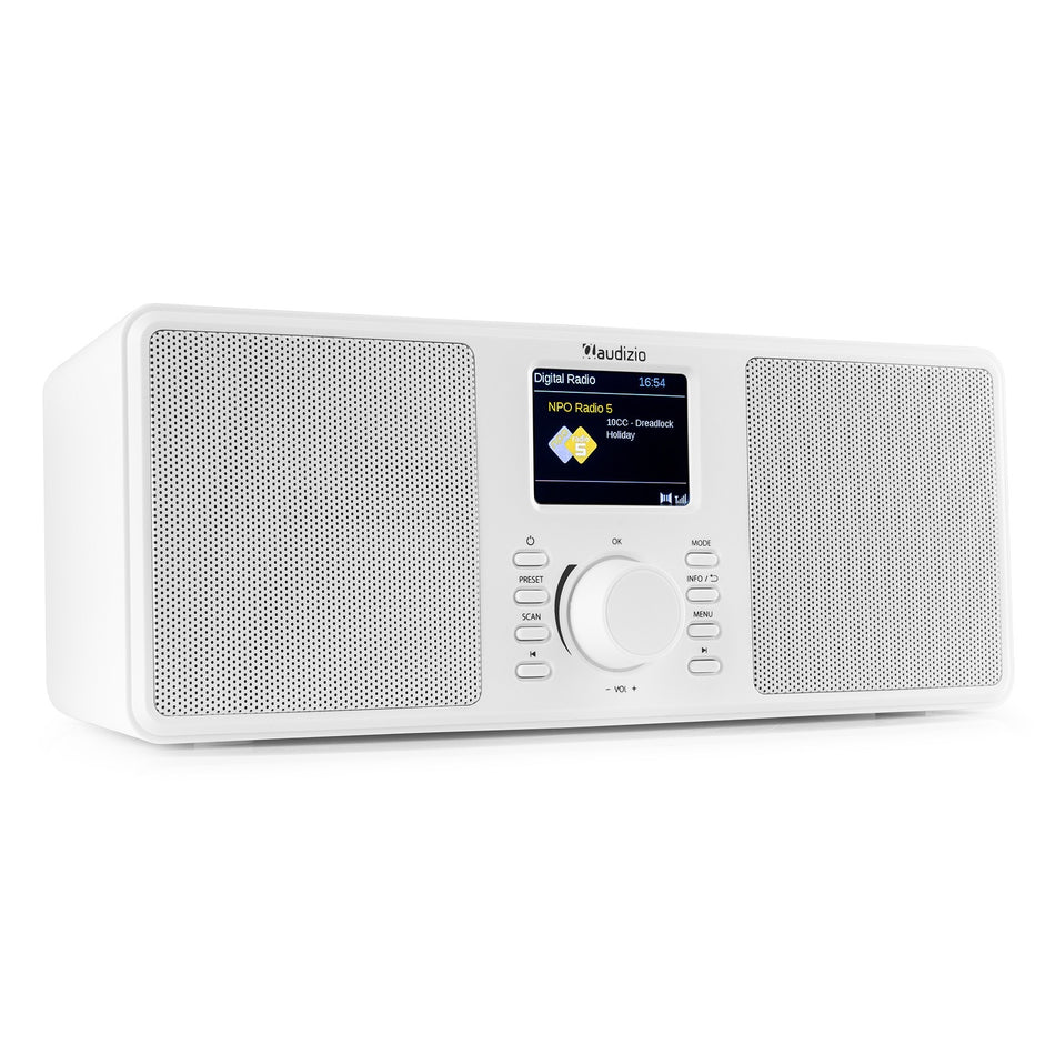 Audizio Monza DAB+ Radio estéreo Blanca - Sonido digital y Bluetooth - Tempo Shop