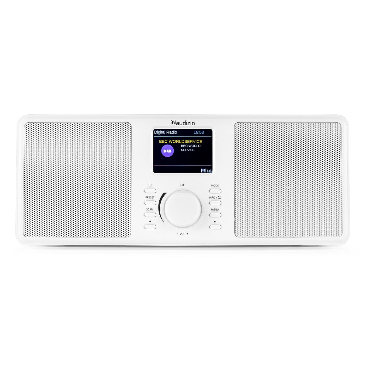 Audizio Monza DAB+ Radio estéreo Blanca - Sonido digital y Bluetooth - Tempo Shop