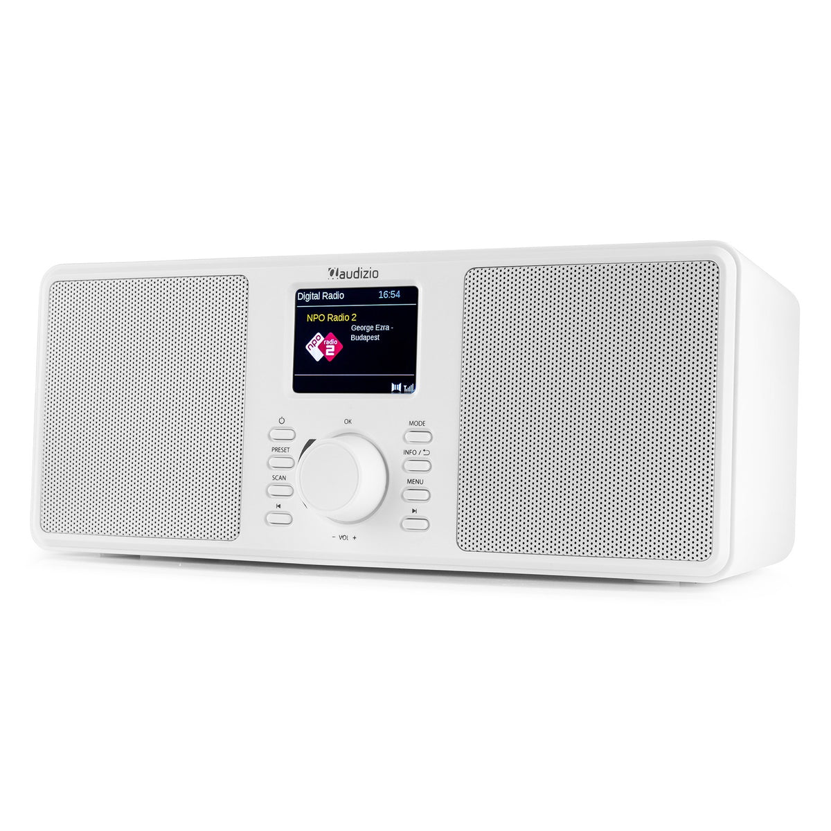 Audizio Monza DAB+ Radio estéreo Blanca - Sonido digital y Bluetooth - Tempo Shop