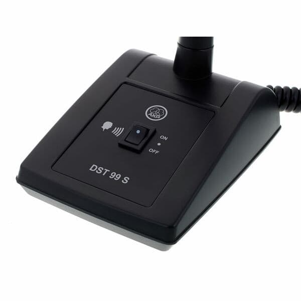 AKG DST99S - Micrófono dinámico cardioide de sobremesa con cuello de cisne, base con interruptor y cable espiral XLR