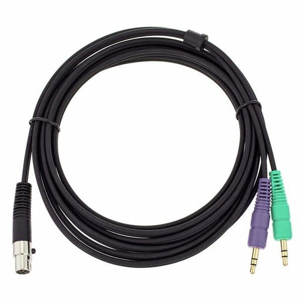 AKG 2955H00480 - AKG MK HS 9.8" MiniJack Headphone Cable, TA6F to Two 1/8" Mini Jacks for PC and Conferencing