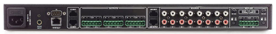 dbx ZonePRO 1261 - Procesador digital de zonas 12×6 con 2 entradas mic/línea y control por Ethernet