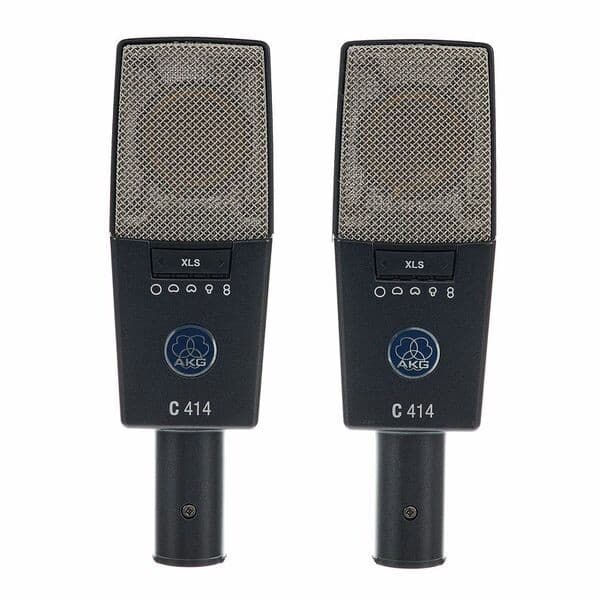AKG C414 XLS/ST - Pareja estéreo de micrófonos de condensador multipatrón (calibrados de fábrica)