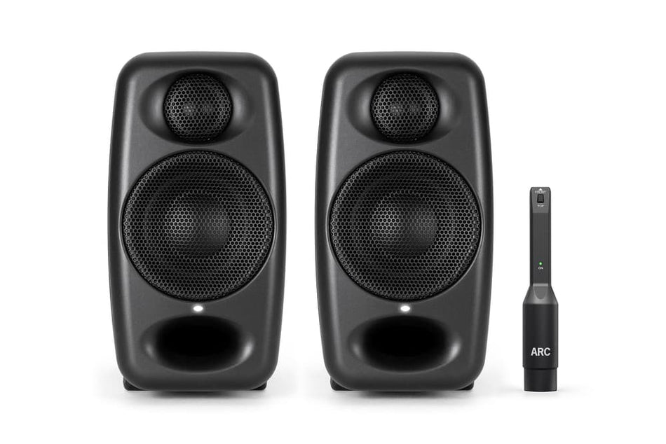 IK Multimedia iLoud Micro Monitor Pro (Pareja) - Monitores de estudio 2 vías, 50 W RMS c/u, ARC integrada y control X-MONITOR