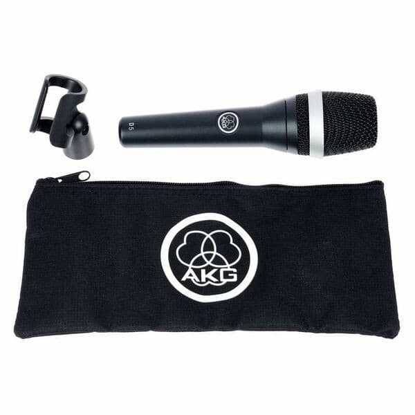 AKG D5 - Micrófono dinámico vocal supercardioide con diafragma Varimotion y suspensión antirruido