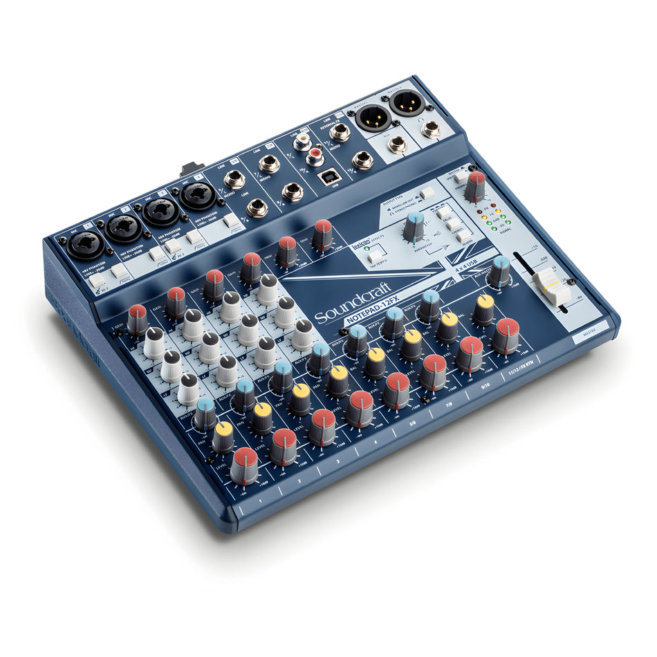 Soundcraft Notepad-12FX Consola de mezcla analógica de formato pequeño con E/S USB