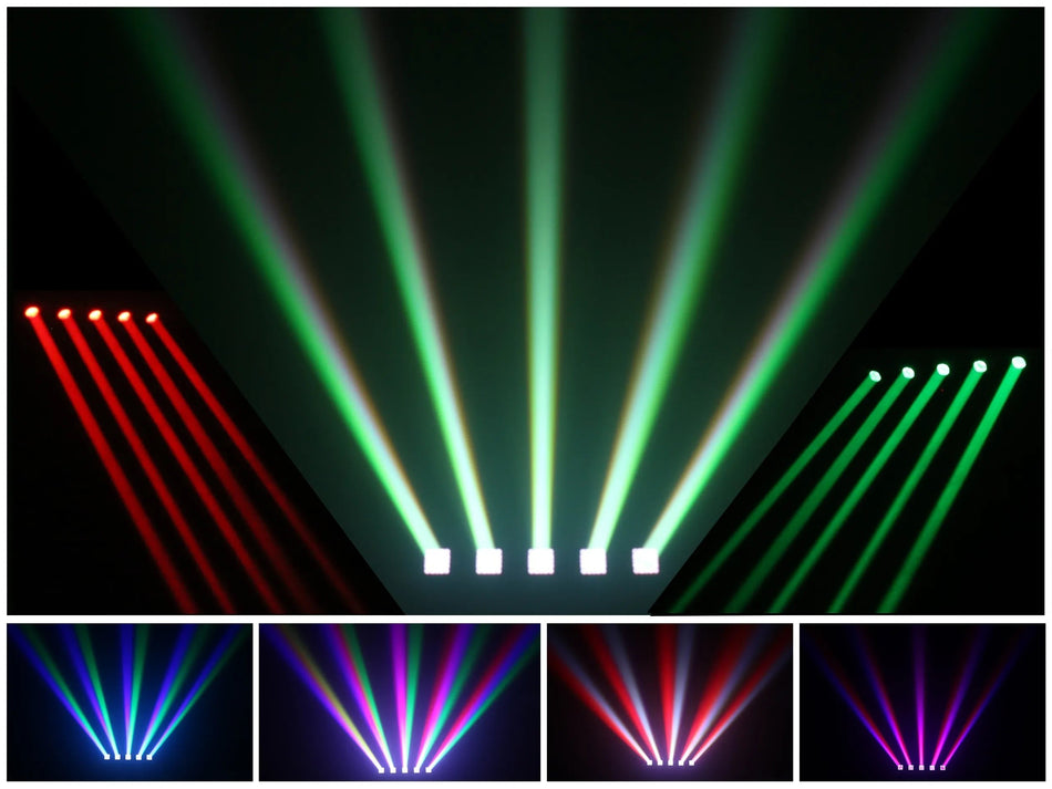 beamZ Galaxy5 - Barra de cabeza móvil 5×40 W RGBW con anillo de píxeles y RDM