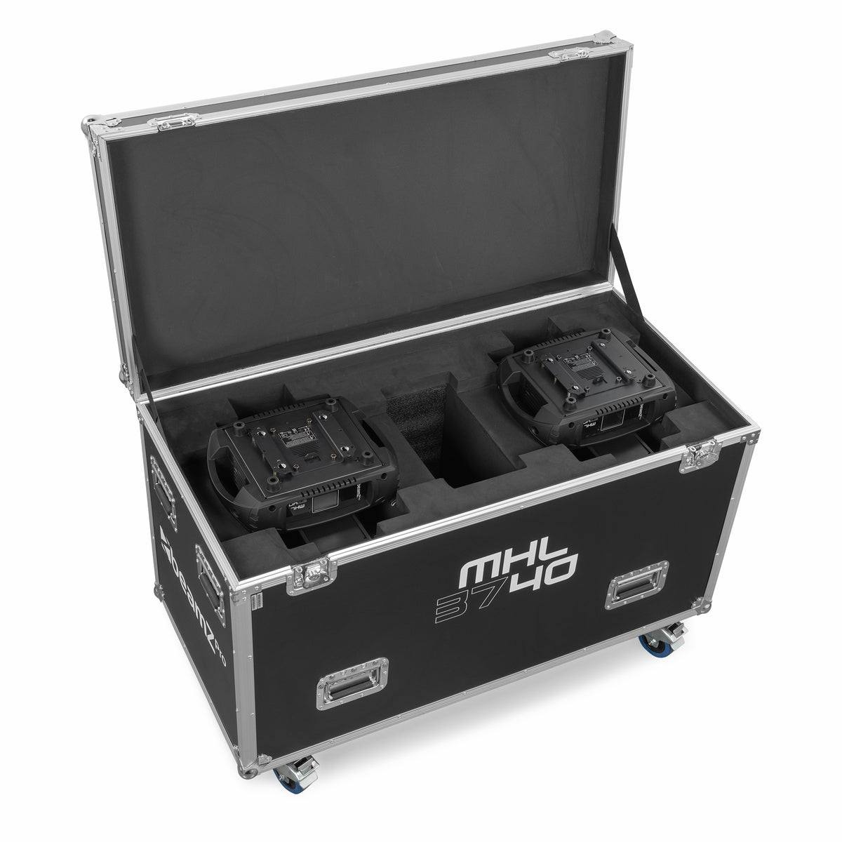 BeamZ Pro MHL3740 - Cabeza Móvil Wash LED con Zoom Motorizado y Flightcase (Kit de 2)