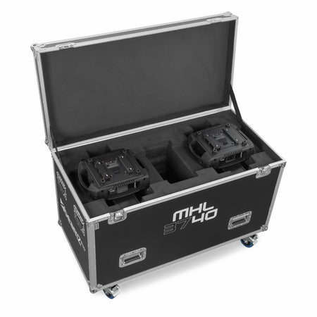 BeamZ Pro MHL3740 - Cabeza Móvil Wash LED con Zoom Motorizado y Flightcase (Kit de 2)