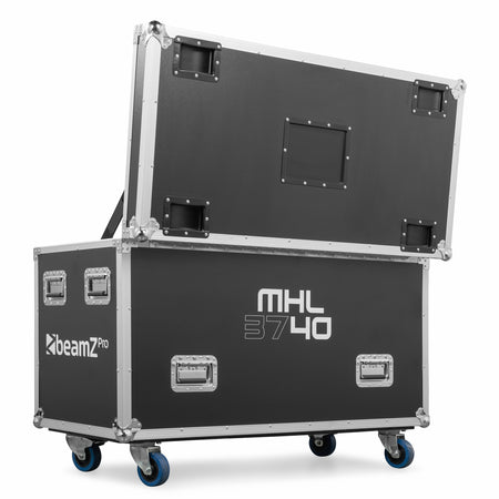BeamZ Pro MHL3740 - Cabeza Móvil Wash LED con Zoom Motorizado y Flightcase (Kit de 2)