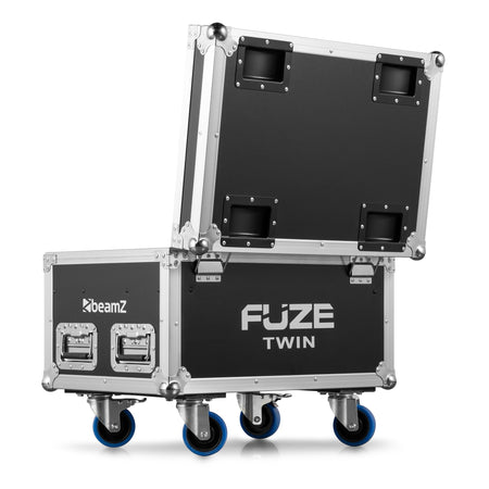 beamZ FCFTB - Flightcase con ruedas para 2 Fuze Twin (espuma a medida, panel 9 mm)