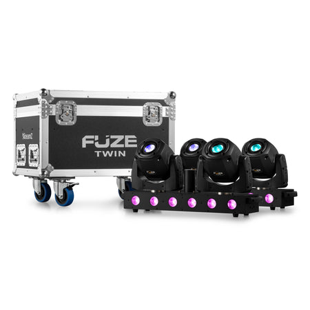 beamZ FCFTB - Flightcase con ruedas para 2 Fuze Twin (espuma a medida, panel 9 mm)