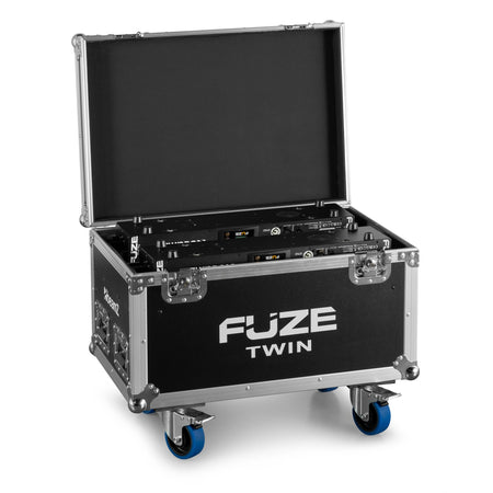 beamZ FCFTB - Flightcase con ruedas para 2 Fuze Twin (espuma a medida, panel 9 mm)