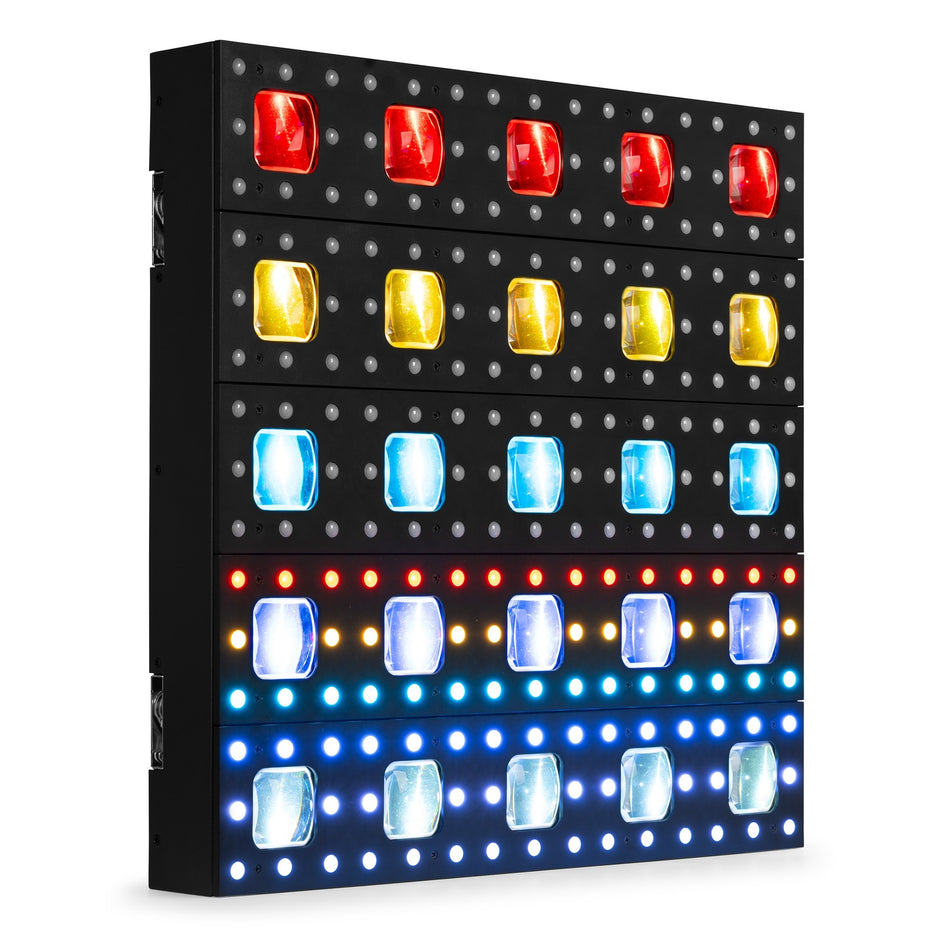 beamZ Pro LCBP450 - Panel LED híbrido RGBW con 25x10W y retroiluminación 200xRGB SMD