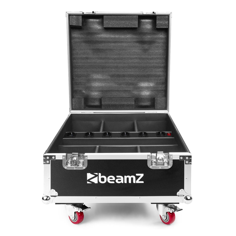 beamZ Pro FCBP12 - Flightcase con cargador para 6 focos LED de batería WBP912IP / WBP1212IP