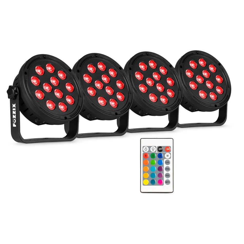 Fuzzix Comet M12 - Set de 4 Focos PAR LED para Fiestas y Eventos