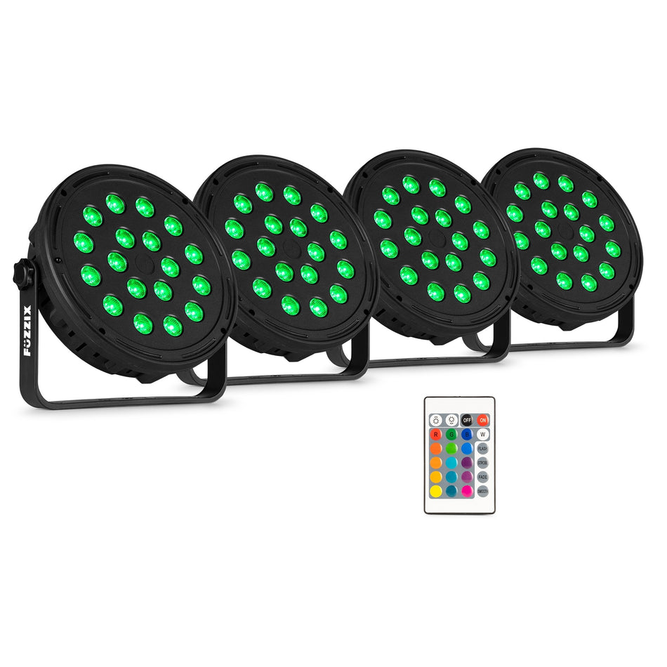 Fuzzix Comet M16 Party Set - Conjunto de 4 Focos Par LED RGB