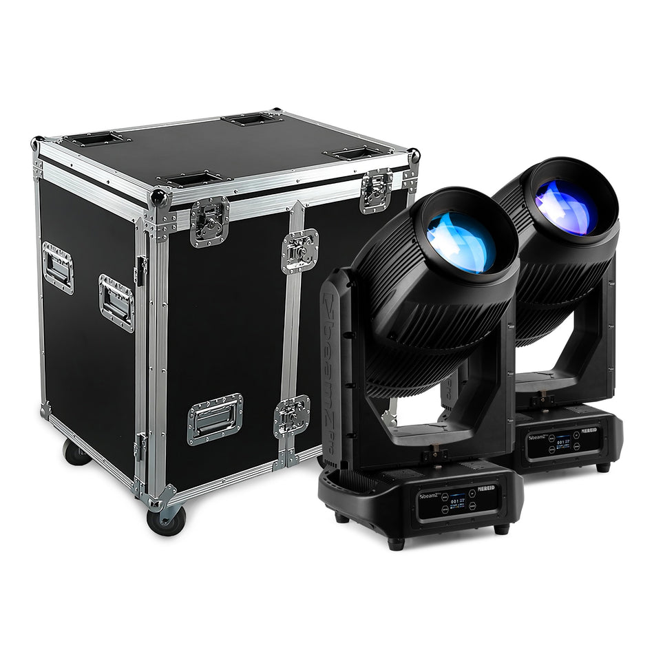 beamZ Pro Nereid700 Outdoor BSWF 2pcs - Kit de 2 cabezas móviles híbridas IP65 700W en flightcase con ruedas