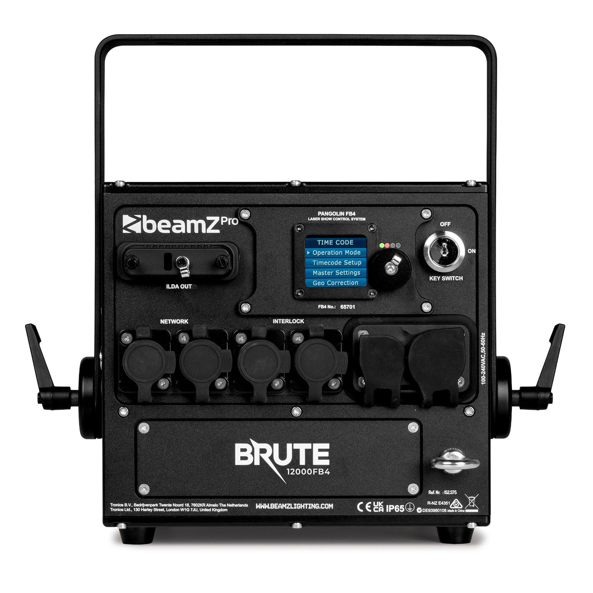 beamZ Pro Brute 12000FB4 - Láser RGB de diodo puro con protección IP65 para exteriores - Tempo Shop