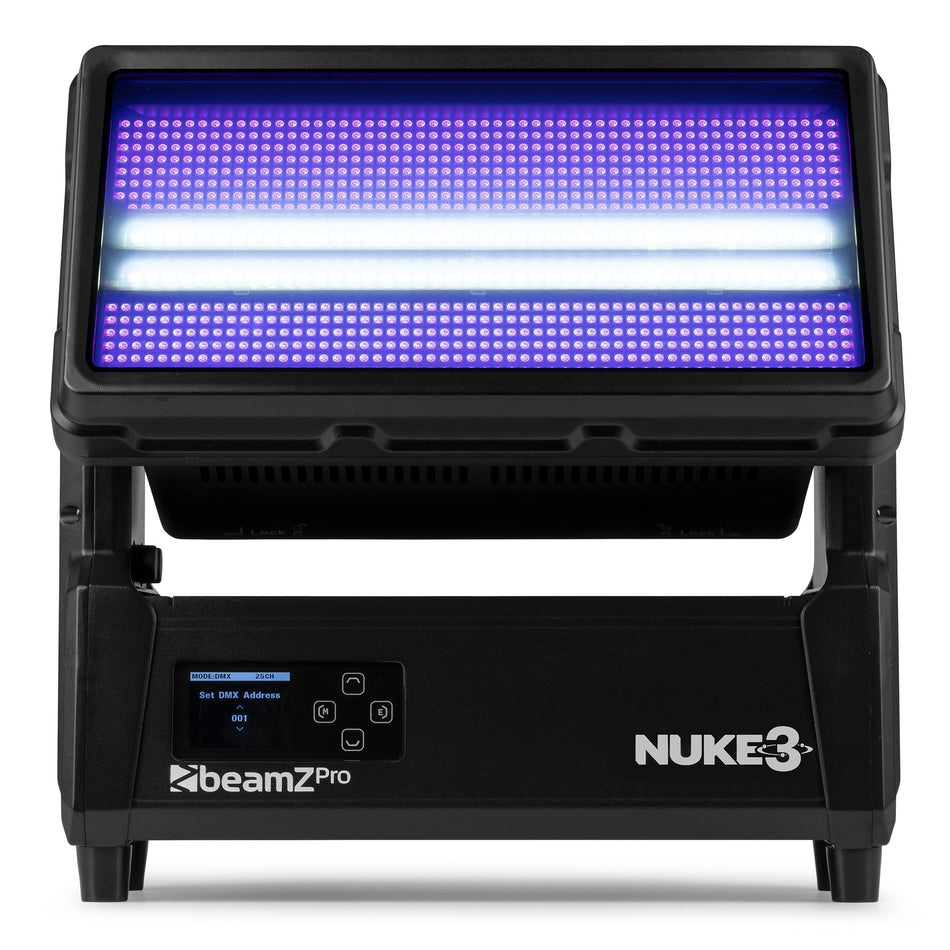 beamZ Pro Nuke3 - Estroboscópico/foco twin strobe-wash IP65 motorizado 180° con mapeo por píxel