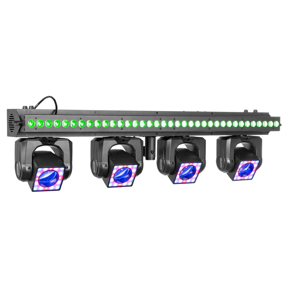 beamZ ShowBar GO Vibe - Sistema de iluminación integral con 4 cabezas móviles y barra LED - Tempo Shop
