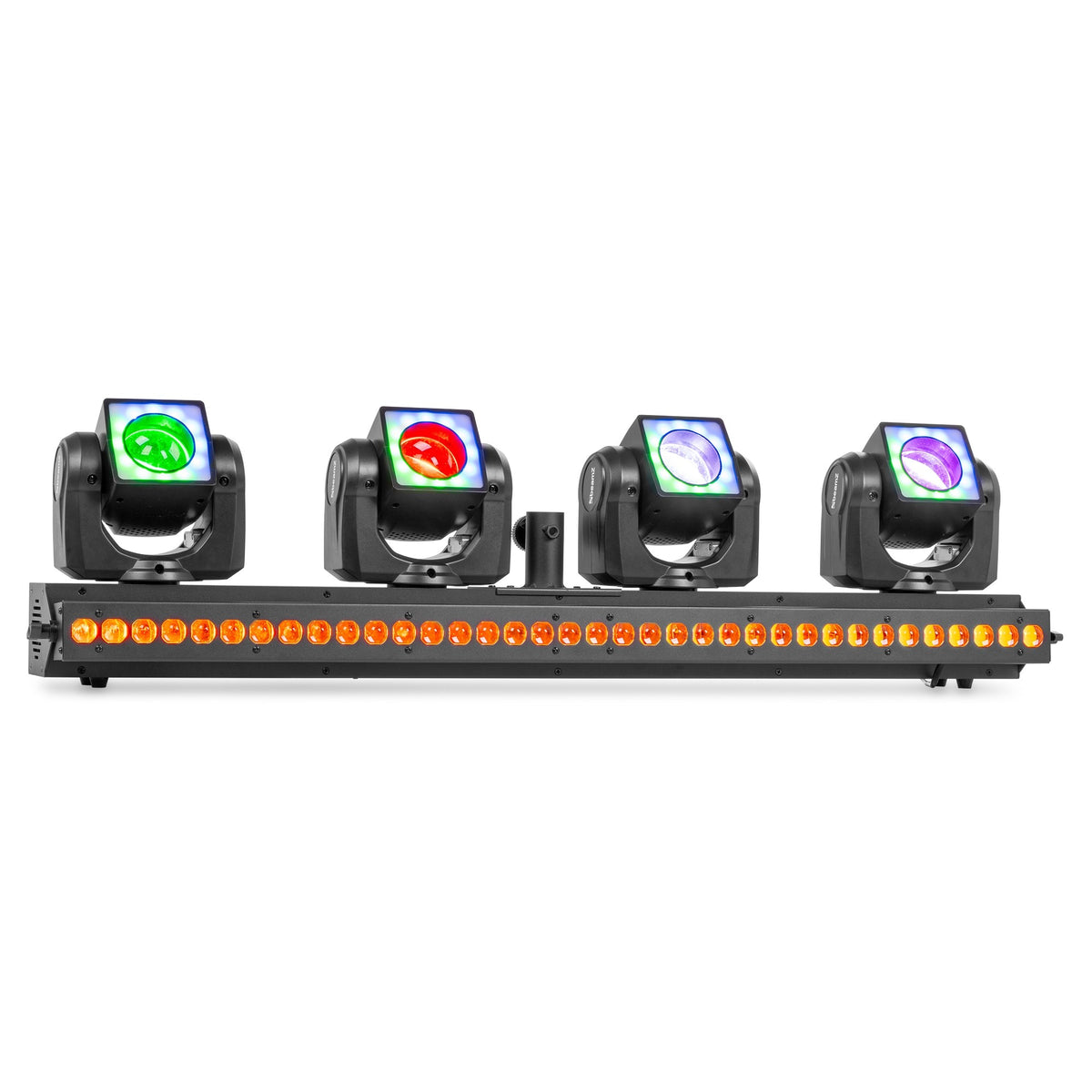 beamZ ShowBar GO Vibe - Sistema de iluminación integral con 4 cabezas móviles y barra LED - Tempo Shop
