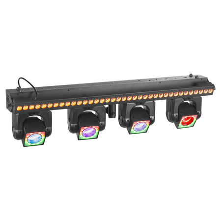 beamZ ShowBar GO Vibe - Sistema de iluminación integral con 4 cabezas móviles y barra LED - Tempo Shop